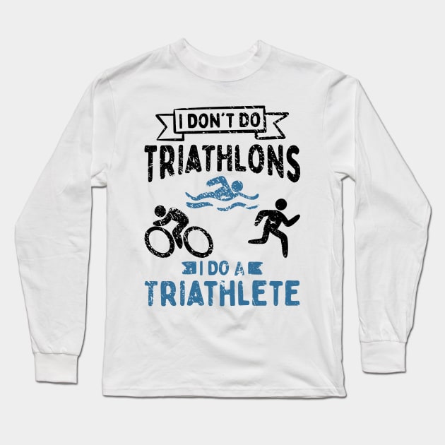 Triathlon Triathlete Long Sleeve T-Shirt by Shiva121